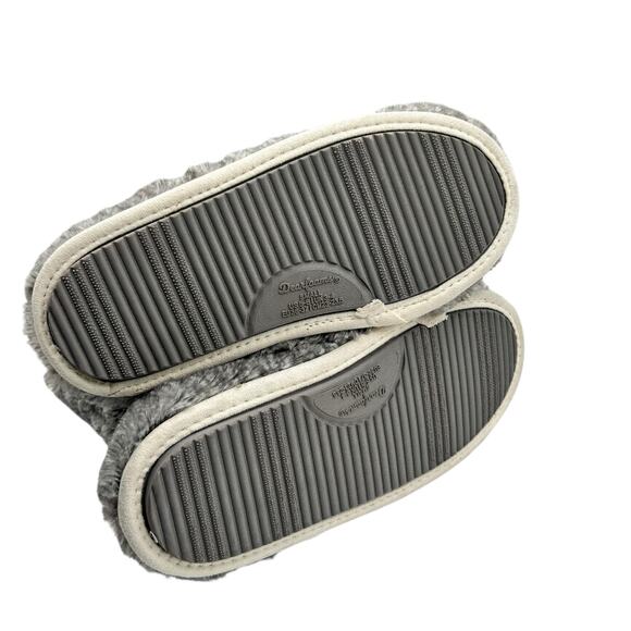 Dearfoams Women's Gray No Sweat Comfort Bootie Slipper Size 5-6 - Picture 9 of 11